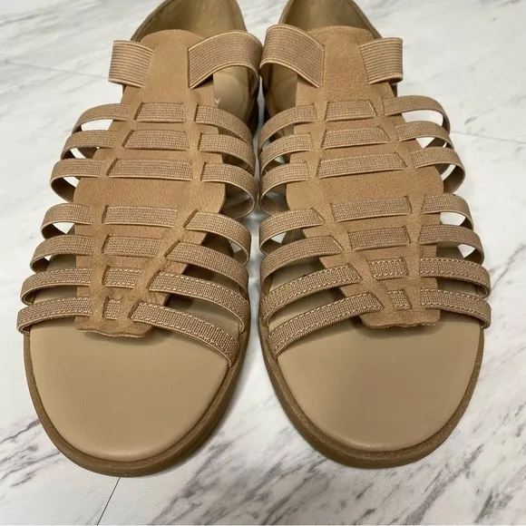 Eileen Fisher Rato Tan Nubuck Strappy Sandal 7.5