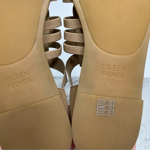 Eileen Fisher Rato Tan Nubuck Strappy Sandal 7.5