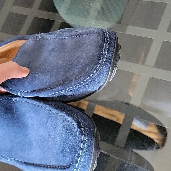Elja by Lloyd Germany Classic Men's Loafers Suede Leather Blue Slipons Dressy