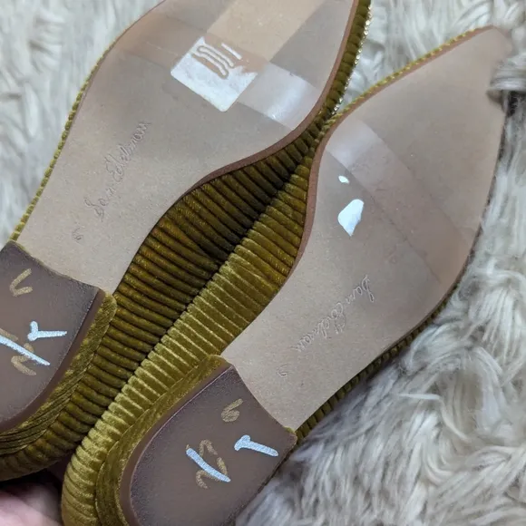 EUC Anthropologie Sam Edelman Janina Pointed Toe Flat in Chartreuse