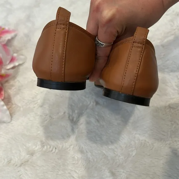 Everlane Italian Leather - Brown Bow Ballet Flats