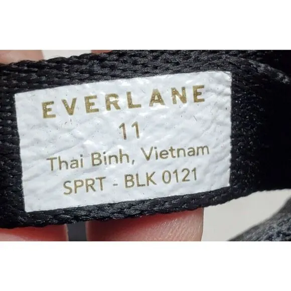 Everlane Sandals Womens 11 The Renew Sport Black Slide Strappy Flat Shoes