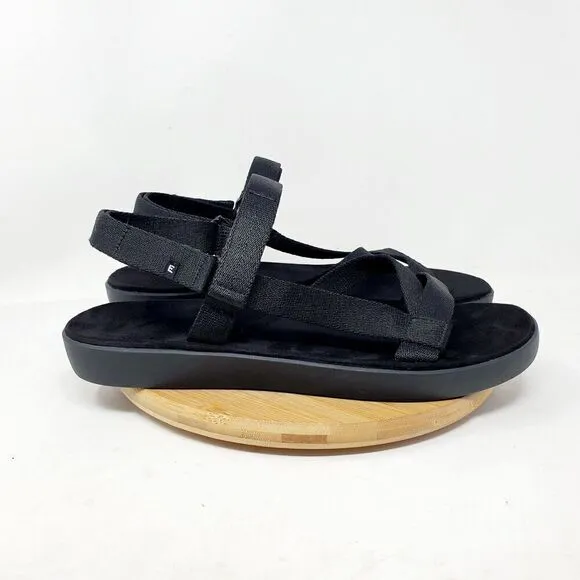 Everlane Sandals Womens 11 The Renew Sport Black Slide Strappy Flat Shoes
