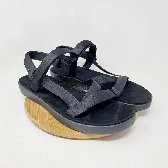 Everlane Sandals Womens 11 The Renew Sport Black Slide Strappy Flat Shoes