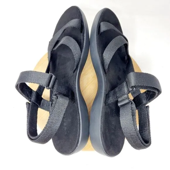 Everlane Sandals Womens 11 The Renew Sport Black Slide Strappy Flat Shoes