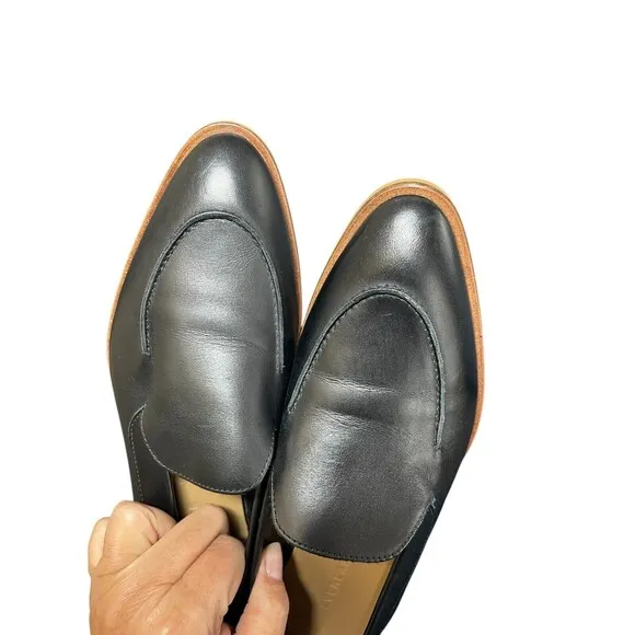 Everlane Women's Black The Modern Loafer Size 8.5 Leather  Slip On Made in Italy