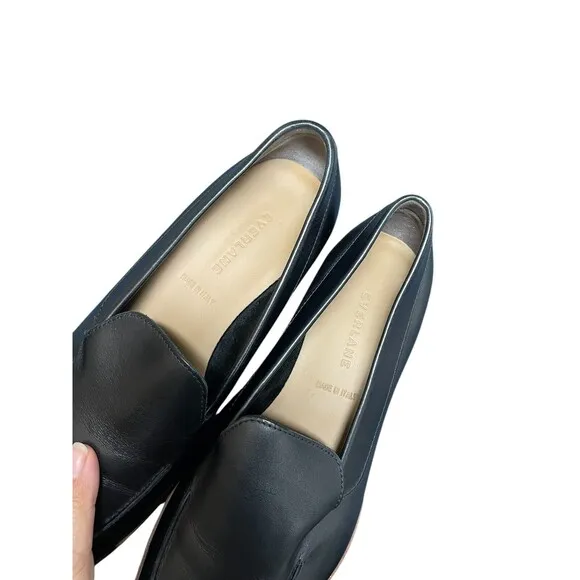 Everlane Women's Black The Modern Loafer Size 8.5 Leather  Slip On Made in Italy