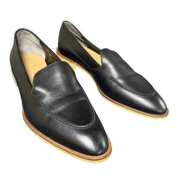 Everlane Women's Black The Modern Loafer Size 8.5 Leather  Slip On Made in Italy