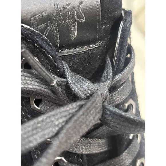 EYTYS Odessa Suede Sneakers in Black M 7.5 W 9 Dust Bag Lace Up Shoes