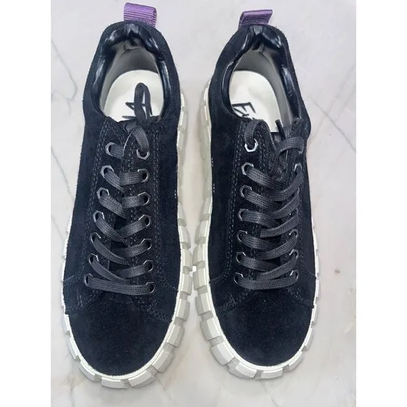 EYTYS Odessa Suede Sneakers in Black M 7.5 W 9 Dust Bag Lace Up Shoes