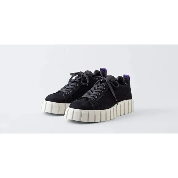 EYTYS Odessa Suede Sneakers in Black M 7.5 W 9 Dust Bag Lace Up Shoes