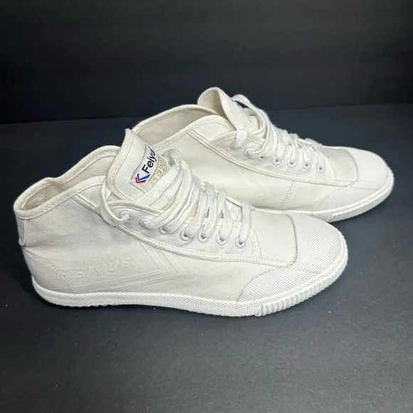 Feiyue White High-Top Sneakers size 11 pre owned Exellent condition.