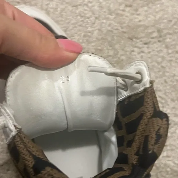 Fendi Kids White High-Top Sneakers