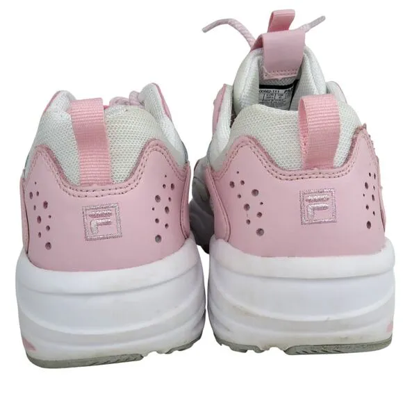 FILA Ray Tracer White and Pink Chunky Sneakers Size 8.5 In Box