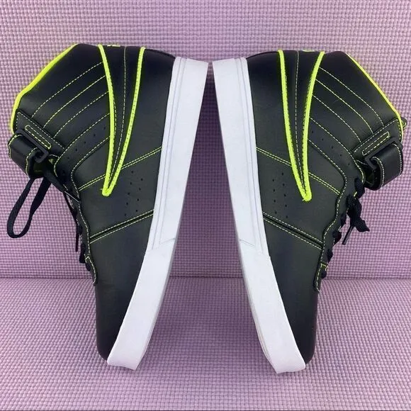 Fila Vulc 13 Top Stitch High Top Sneakers Black Safety Yellow 8.5 1FM01159-016