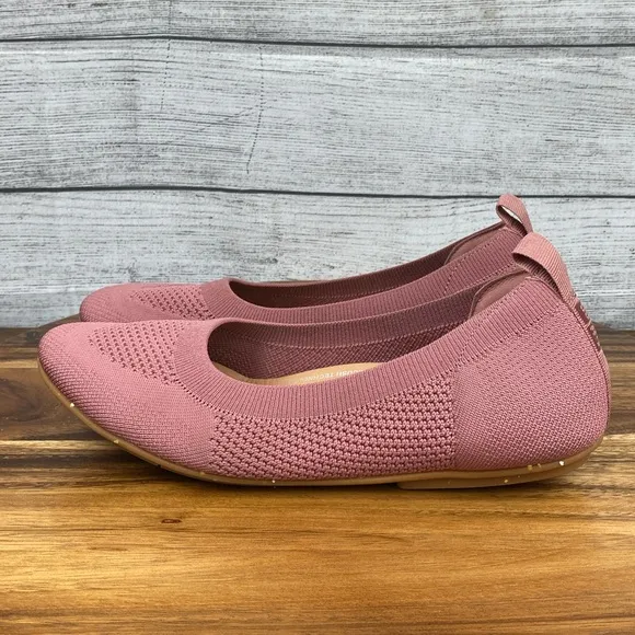 Fitflop Allegro Multi Knit Ballet Flats Dusty Rose Pink Women’s Shoe Size 10