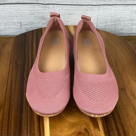 Fitflop Allegro Multi Knit Ballet Flats Dusty Rose Pink Women’s Shoe Size 10