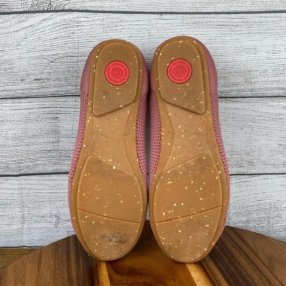 Fitflop Allegro Multi Knit Ballet Flats Dusty Rose Pink Women’s Shoe Size 10
