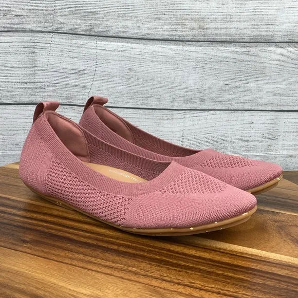 Fitflop Allegro Multi Knit Ballet Flats Dusty Rose Pink Women’s Shoe Size 10
