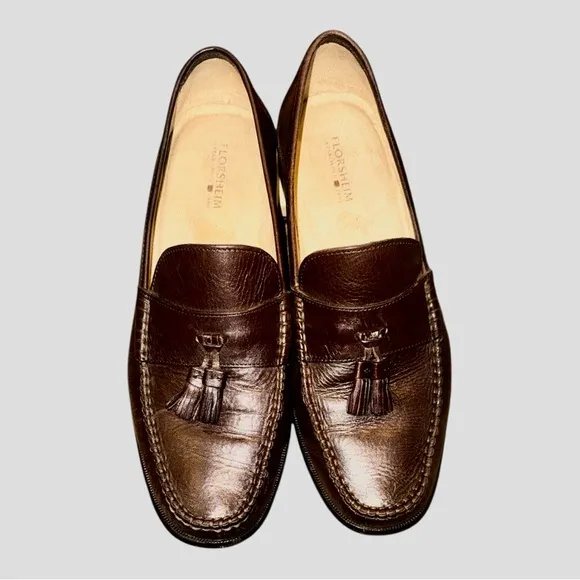 Florsheim 11393 Tassel Stitched Pinch Moc Comfort Dress Loafers Mens size 9M