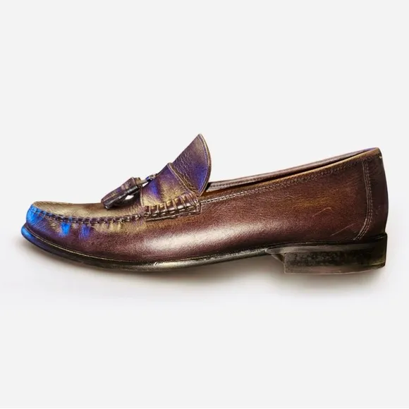 Florsheim 11393 Tassel Stitched Pinch Moc Comfort Dress Loafers Mens size 9M