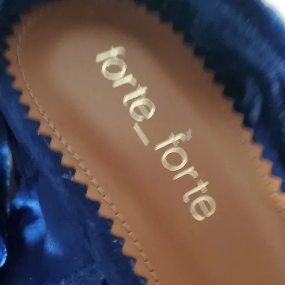 Forte Forte Blue Velvet Strappy Sandals