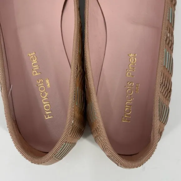 Francois Pinet Pretty Ballerinas 36 / 5 Woven Pointed Ballet Flats Made In Spain
