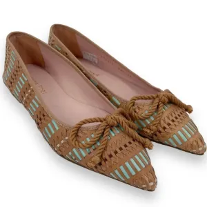 Francois Pinet Pretty Ballerinas 36 / 5 Woven Pointed Ballet Flats Made In Spain