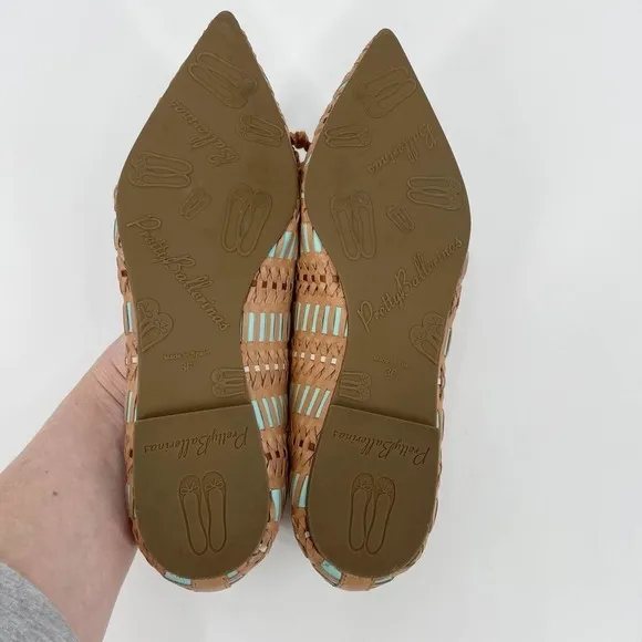 Francois Pinet Pretty Ballerinas 36 / 5 Woven Pointed Ballet Flats Made In Spain