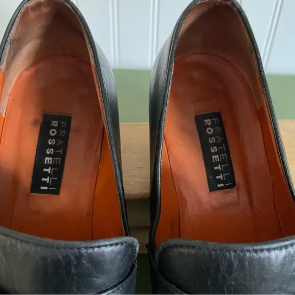 Fratelli  Rossetti  Women's Classic Tapered Loafers in Black Leather *Italy*