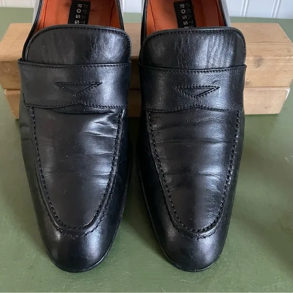 Fratelli  Rossetti  Women's Classic Tapered Loafers in Black Leather *Italy*