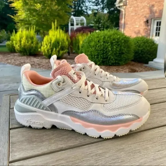 Free People x BrandBlack Chunky White Pink Nebula Platform Sneaker