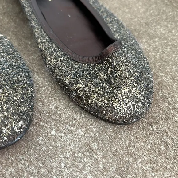 French Shoe New York Glitter Brown Ballet Flats