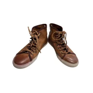 Frye Mens Brown Leather High Top Sneakers Size 8 SKU 7287