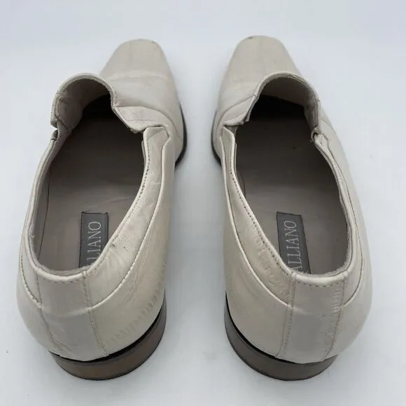 Galliano Lavorazione Artigiana Dress Loafers Men’s US 7 / 40 White Leather Italy