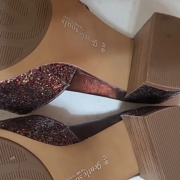 Gentle Souls by Kenneth Cole Glittered heeled sandals size 8