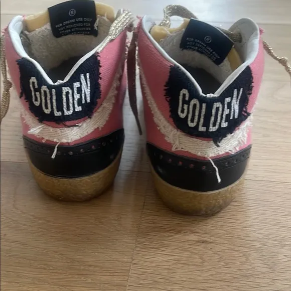 GGDB Pink and Gold Sneakers