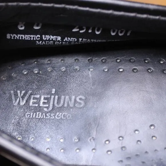 GH Bass &amp; Co Weejuns Black Velvet Penny Loafers Men's Classic Lounge