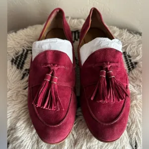 G.H. Bass Estelle Tassel Red/Burgundy Loafers Women's Size 10 Classic On-Trend