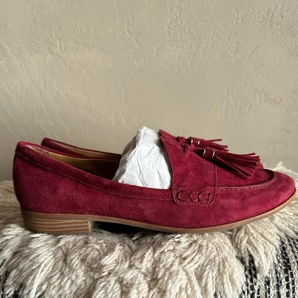 G.H. Bass Estelle Tassel Red/Burgundy Loafers Women's Size 10 Classic On-Trend