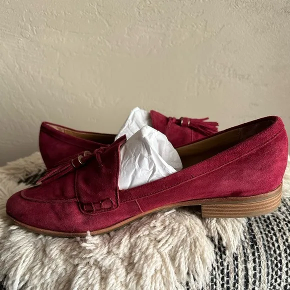 G.H. Bass Estelle Tassel Red/Burgundy Loafers Women's Size 10 Classic On-Trend
