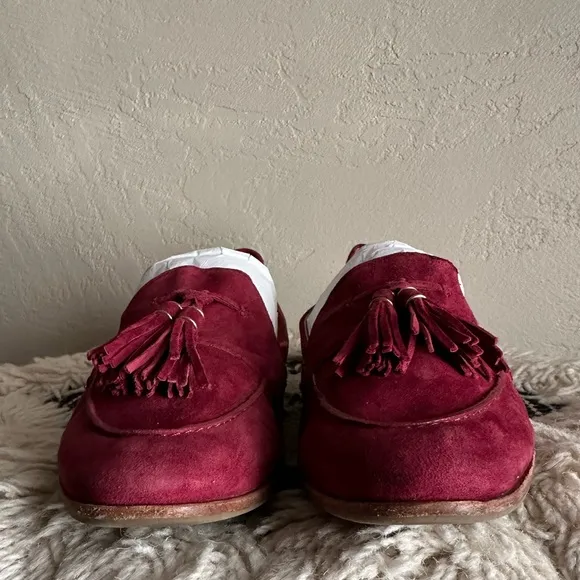 G.H. Bass Estelle Tassel Red/Burgundy Loafers Women's Size 10 Classic On-Trend