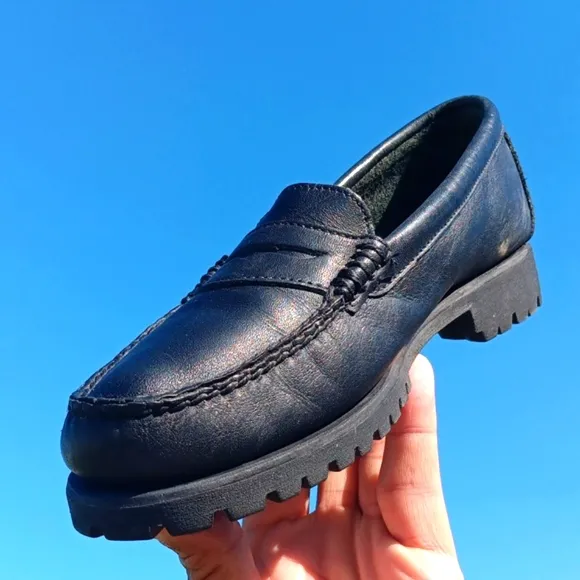 G.H.Bass Ladies Weejuns Black Genuine Leather Classic Penny Loafers
