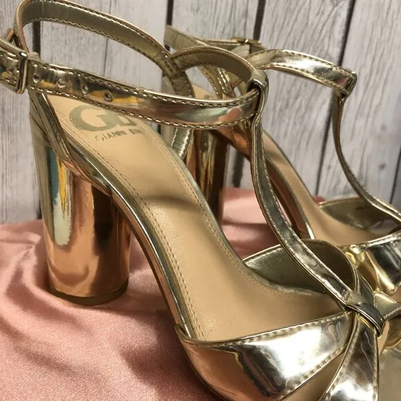Gianni Bini Gold Heel Sandal Like New Condition Size 6M