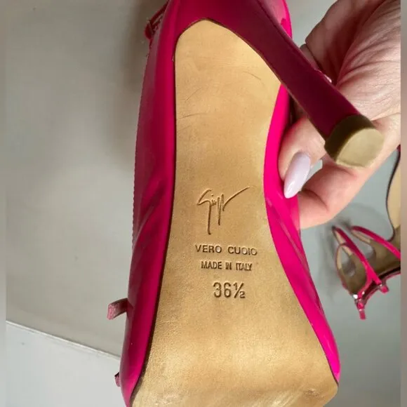 Giuseppe Zanotti Fuchsia Strappy Sandals