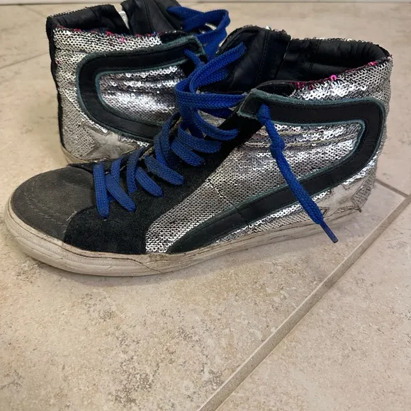 Golden goose slide sequined high top sneakers