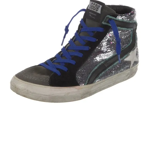 Golden goose slide sequined high top sneakers