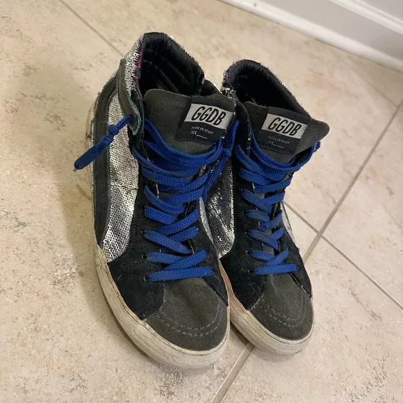 Golden goose slide sequined high top sneakers
