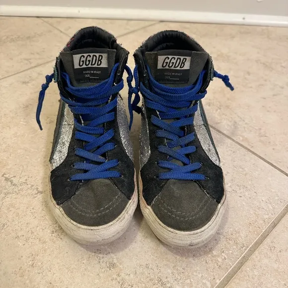 Golden goose slide sequined high top sneakers