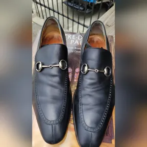 Gucci Black Leather Horsebit Loafers Size 9.5/ US 10